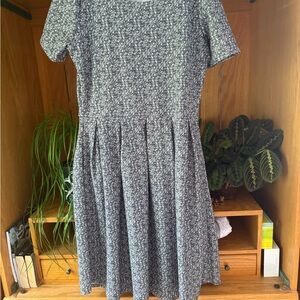 LuLaRoe Black and White Floral Dress.